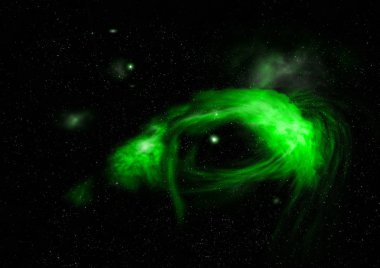 Parlak bir nebula ve yıldız alanı olmaktan çok uzak. 3B görüntüleme