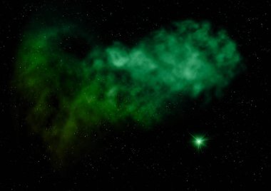 Parlak bir nebula ve yıldız alanı olmaktan çok uzak. 3B görüntüleme