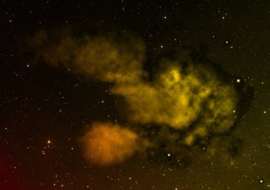 Sonsuz bir yıldız alanının küçük bir parçası. 3B görüntüleme