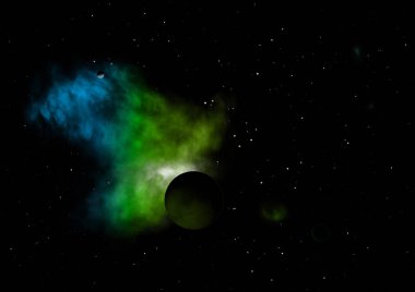 Parlak bir nebula ve yıldız alanı olmaktan çok uzak. 3B görüntüleme