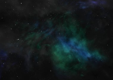 Parlak bir nebula ve yıldız alanı olmaktan çok uzak. 3B görüntüleme