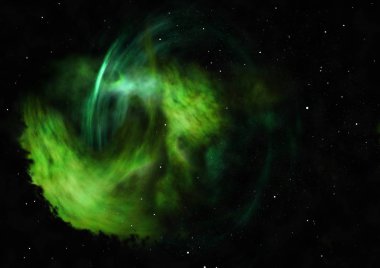 Sonsuz bir yıldız alanının küçük bir parçası. 3B görüntüleme