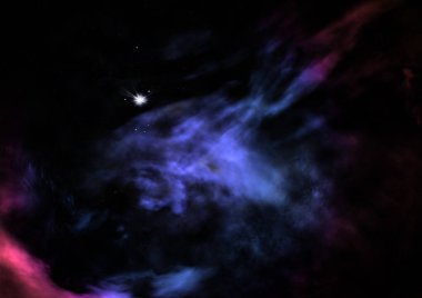 Parlak bir nebula ve yıldız alanı olmaktan çok uzak. 3B görüntüleme