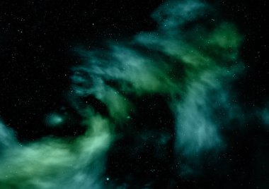 Parlak bir nebula ve yıldız alanı olmaktan çok uzak. 3B görüntüleme