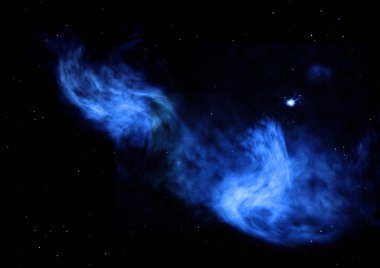 Parlak bir nebula ve yıldız alanı olmaktan çok uzak. 3B görüntüleme