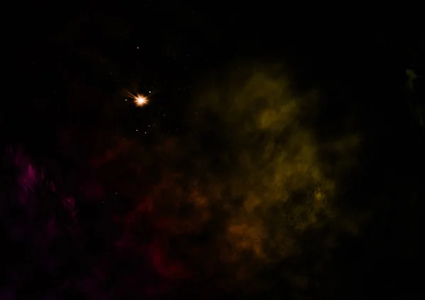 Petite partie d'un champ d'étoiles infini. rendu 3D — Photo