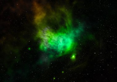 Parlak bir nebula ve yıldız alanı olmaktan çok uzak. 3B görüntüleme