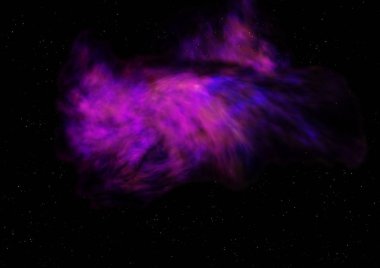 Sonsuz bir yıldız alanının küçük bir parçası. 3B görüntüleme