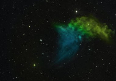 Sonsuz bir yıldız alanının küçük bir parçası. 3B görüntüleme