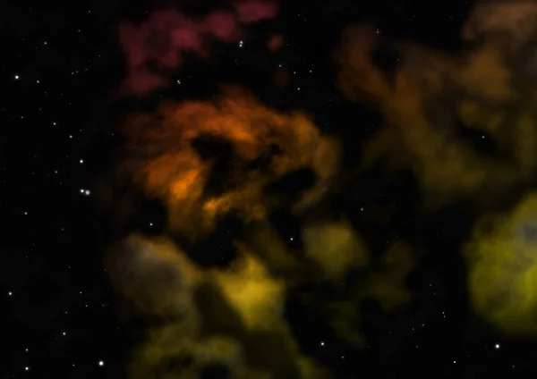 Star field in space and a nebulae. 3D rendering — Stock Photo, Image