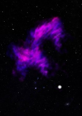 Parlak bir nebula ve yıldız alanı olmaktan çok uzak. 3B görüntüleme