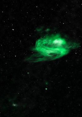 Parlayan nebula ve yıldız alanı olmak. 3B görüntüleme