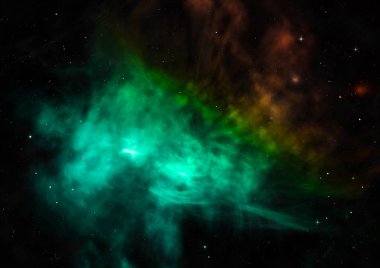 Parlak bir nebula ve yıldız alanı olmaktan çok uzak. 3B görüntüleme