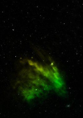 Sonsuz bir yıldız alanının küçük bir parçası. 3B görüntüleme