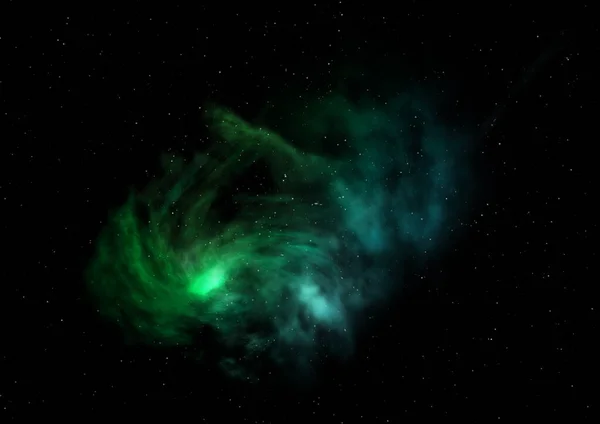 Far being shone nebula and star field. 3D rendering — Stock Photo, Image