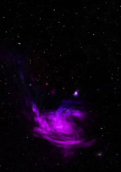 Звездное поле в космосе и туманности. 3D рендеринг — стоковое фото