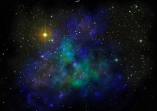 Campo Estelar Espacio Una Nebulosa Una Congestión Gas Elementos Esta — Foto de Stock