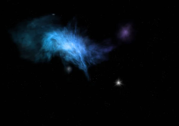 Star field in space and a nebulae. 3D rendering — Stock Photo, Image