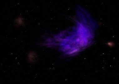 Evrendeki sonsuz uzay alanının küçük bir parçası. Bu görüntünün elementleri NASA tarafından döşenmiştir. 3B görüntüleme