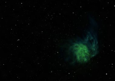 Sonsuz bir yıldız alanının küçük bir parçası. 3B görüntüleme