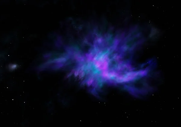 Star field in space and a nebulae. 3D rendering — Stock Photo, Image