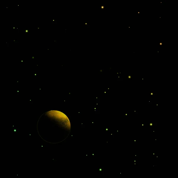 星や星雲に対して宇宙空間の惑星 Nasaによって提供されたこの画像の要素 3Dレンダリング — ストック写真