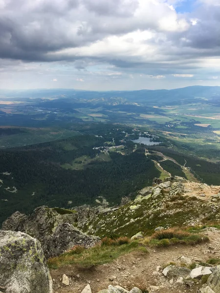 Pěší Turistika Slovensku Tatra National Park Polsko Landscpes Panorama Pohoří — Stock fotografie