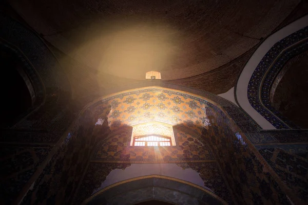 Linseneffekte Mit Licht Der Blauen Moschee Von Tabriz Schiitischer Islam — Stockfoto