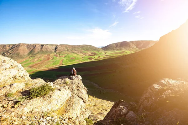 Lense effects, sun light, Landscape and nature around Khorramabad County, western Iran. One stop during a roadtrip in Iran. Hiking tours in the mountains and waterfalls. Bisheh, Lorestan Province.