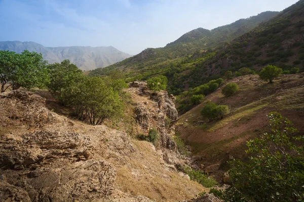 伊朗西部霍拉马巴德县周围的景观和自然 在伊朗的一次路途中一站 在山和瀑布徒步旅行 比谢市 洛雷斯坦省 — 图库照片