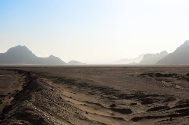 Outback tuz sakin ve Iran çöl kum. Büyük landscap