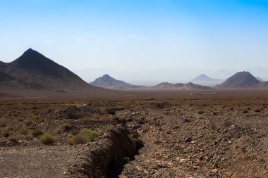Outback tuz sakin ve Iran çöl kum. Büyük landscap