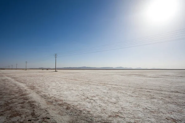 Klid outback v sůl a písek pouště z Íránu. Velké landscap — Stock fotografie