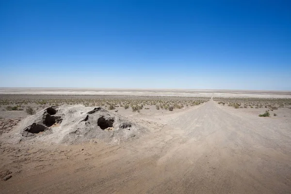 Спокій outback в сіллю і пісок пустелі Ірану. Великий landscap — стокове фото