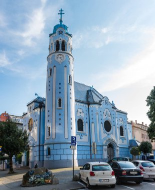 Bratislava, Slovakya - Eylül, 2015: St. Elizabeth Mavi Kilisesi