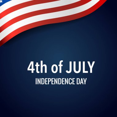 Mutlu Bağımsızlık günü kartı Amerika Birleşik Devletleri. Amerikan bayrağı tasarım, vektör çizim kağıt.