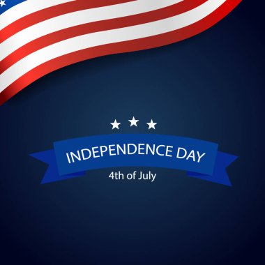 Mutlu Bağımsızlık günü kartı Amerika Birleşik Devletleri. Amerikan bayrağı tasarım, vektör çizim kağıt.