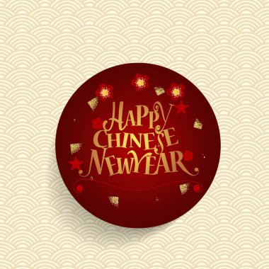 Çin yeni yılı Çin yeni yılı yazı ile arka plan tasarım. Vektör çizim.