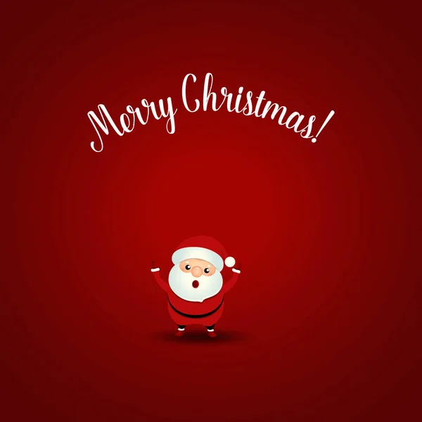 Christmas Wenskaart Met Christmas Santa Claus Vectorillustratie — Stockvector