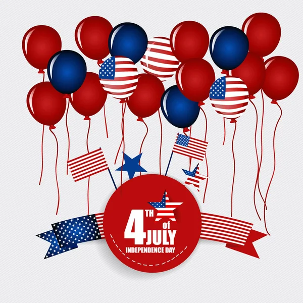 Glücklicher Unabhängigkeitstag Karte Vereinigte Staaten Von Amerika Amerikanisches Flaggenpapier Design — Stockvektor