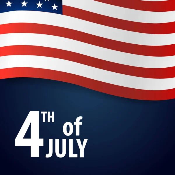 Happy Independence Day Card États Unis Amérique Design Papier Drapeau — Image vectorielle