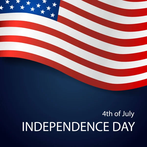 Feliz Tarjeta Del Día Independencia Los Estados Unidos América Diseño — Vector de stock