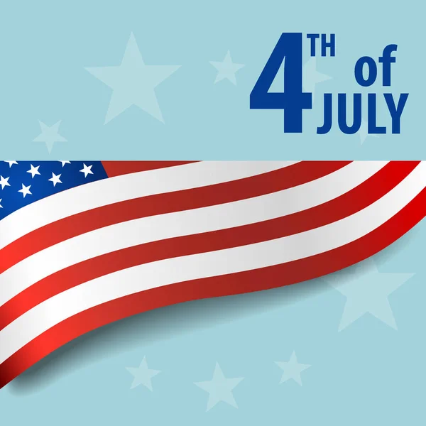 幸せな独立記念日カード アメリカ合衆国 アメリカの国旗の紙のデザイン ベクトル イラスト — ストックベクタ