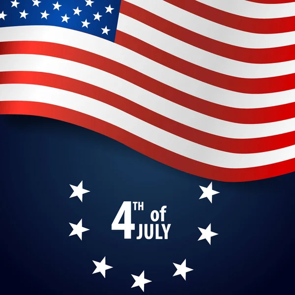 Днем Независимости Открытки Соединенные Штаты Америки Дизайн Американской Флаговой Бумаги — стоковый вектор