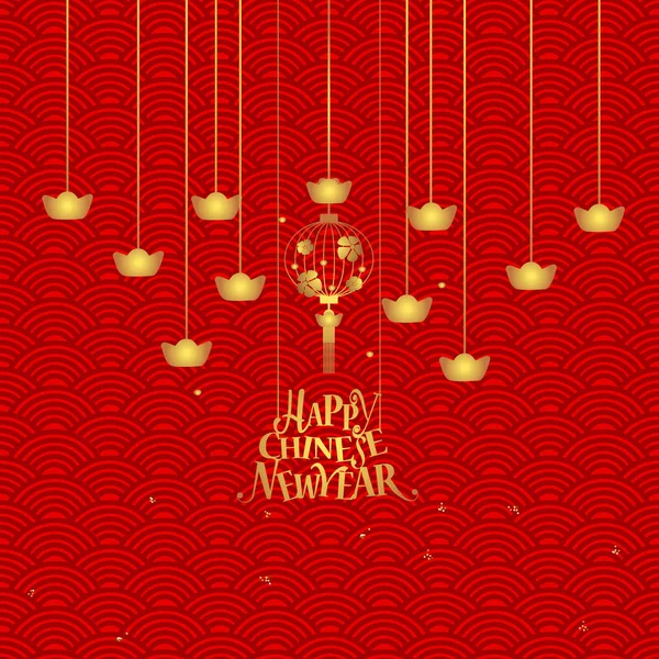 Çin yeni yıl arka plan tasarımı. Vektör İllüstrasyonu.