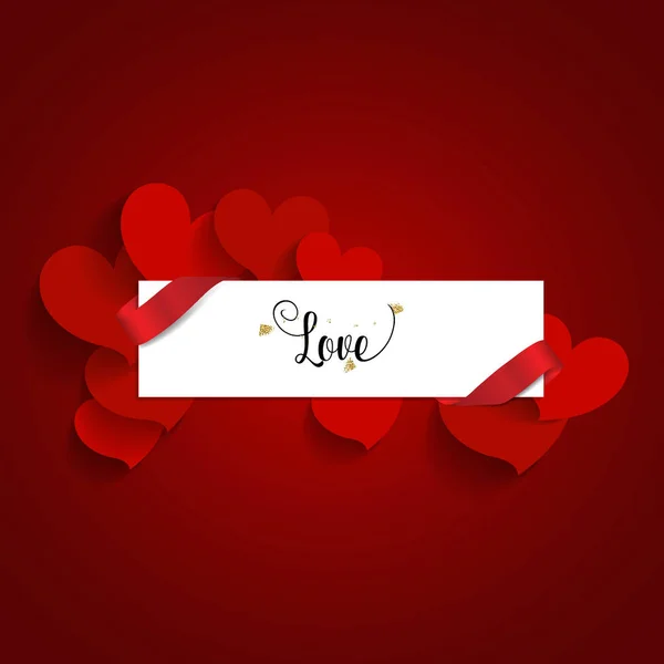 Día San Valentín Diseño Fondo Ilustración Vectorial — Vector de stock