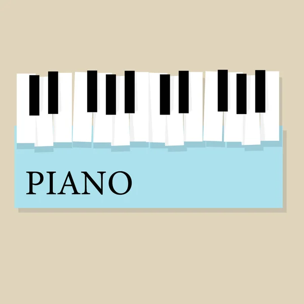 Music Piano Keyboard Poster Background Template — Stock Vector