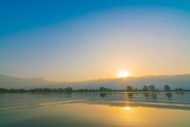 Sunrise Dal Gölü, Kaşmir Hindistan .