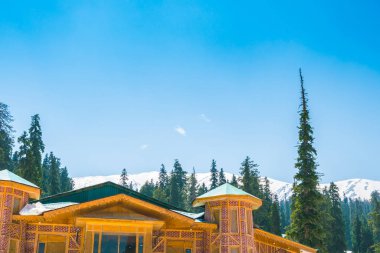 Güzel kar kaplı dağlar manzara Kashmir devlet, Hindistan