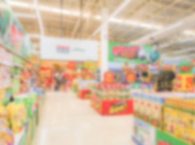 Süpermarket dükkanında soyut bulanıklık .